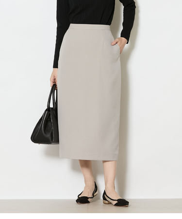 【ウォッシャブル】ブライトツイル ナロースカート