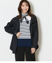 【撥水・ウォッシャブル】ライトタフタ フーデットアウター