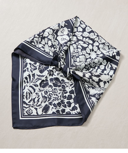 バイカラーフラワースカーフ