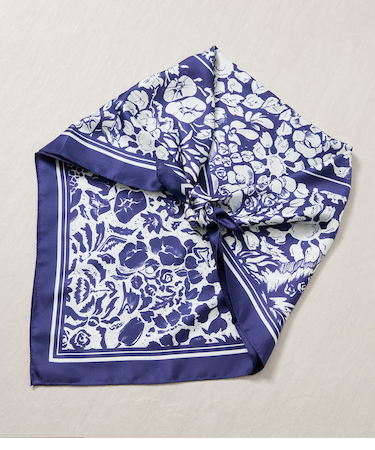 バイカラーフラワースカーフ