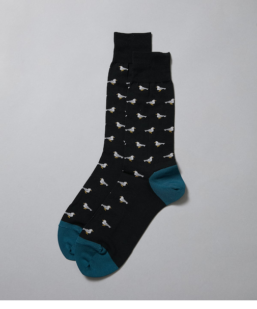 バードモチーフ カジュアルソックス