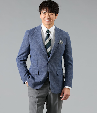 三者混メッシュ サマーツィード ジャケット