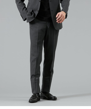 【遮熱・撥水・防シワ】SUNSHADECOOL ミニチェック ウエストアジャスト スラックス(セットアップ対応)