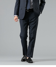 【遮熱・撥水・防シワ】SUNSHADECOOL ミニチェック ウエストアジャスト スラックス(セットアップ対応)