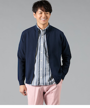 【ウォッシャブル】モックネック スタンドジップアップ カーディガン