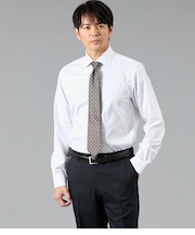 Easy Care シャドーストライプ 長袖スリムフィットシャツ