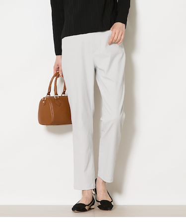 【接触冷感・吸水速乾・UVカット】シェルタリングオックス クロップドテーパードパンツ