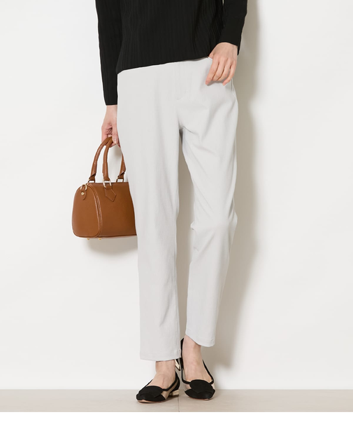 【接触冷感・吸水速乾・UVカット】シェルタリングオックス クロップドテーパードパンツ