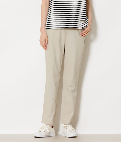 【接触冷感・吸水速乾・UVカット】シェルタリングオックス クロップドテーパードパンツ