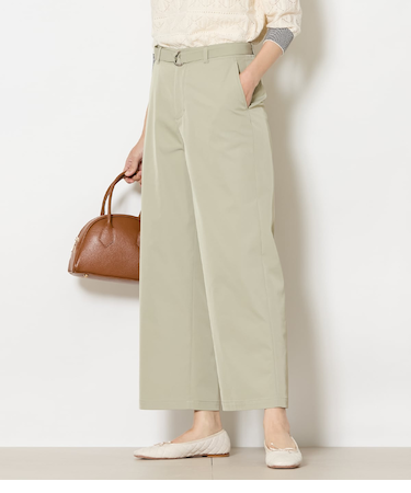 タスランストレッチ ベルト付きチノパンツ