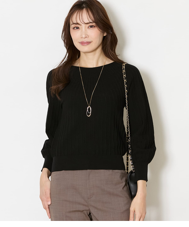 TCホールガーメント(R)  求心ストライプニットプルオーバー