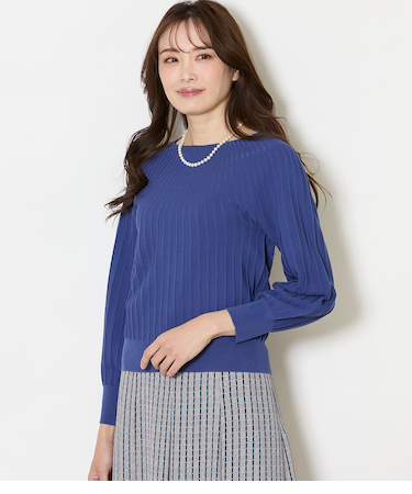 TCホールガーメント(R) 求心ストライプニットプルオーバー