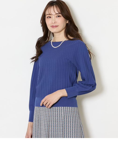 TCホールガーメント(R) 求心ストライプニットプルオーバー