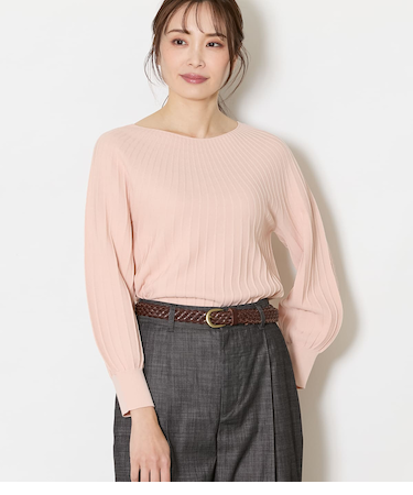 TCホールガーメント(R)  求心ストライプニットプルオーバー