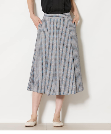 グリットプリント タックスカート