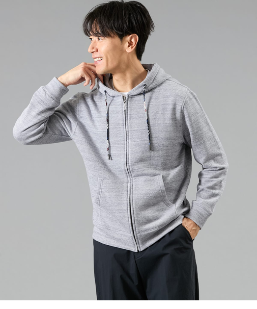 杢 ジップアップパーカ