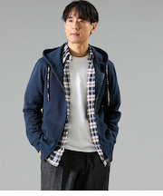 杢 ジップアップパーカ