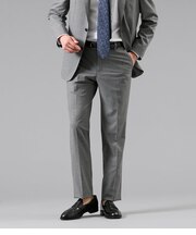 【ウォッシャブル・防シワ・ストレッチ】FLEX COMFORT 千鳥 ジャージー スラックス(セットアップ対応)