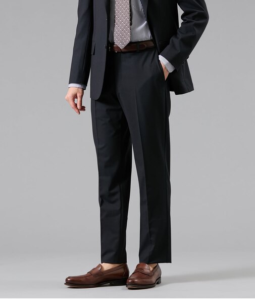 【ウォッシャブル・防シワ・ストレッチ】FLEX COMFORT 千鳥 ジャージー スラックス(セットアップ対応)