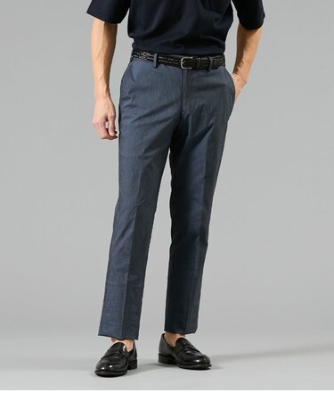 【ウォッシャブル・ストレッチ】ムーンフェイス ウエストアジャストパンツ（セットアップ対応）