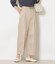 スラブシャンブレー タックワイドパンツ