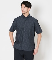 バタフライジャカード 半袖ショートボタンダウンシャツ