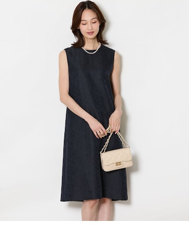 ブルームジャカード ノースリーブワンピース