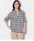 Sunlight NEWYORKER Tartan 7分袖チュニックシャツ