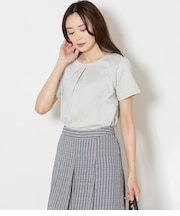 【吸水速乾】格子サッカータックTシャツ