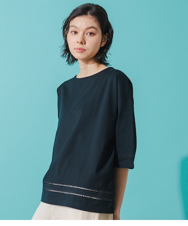 【着回し・着映え】カットワーク刺繍Tシャツ