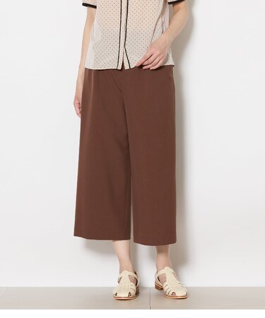 ワイドクロップドパンツ レディース 手洗い可能