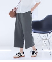 ワイドクロップドパンツ レディース 手洗い可能