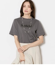 コットン100％ ロゴプリントTシャツ