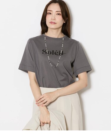 コットン100％ ロゴプリントTシャツ