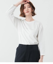 be kind always 箔プリント7分袖Tシャツ