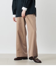 コットンポリエステルギャバ チノパンツ