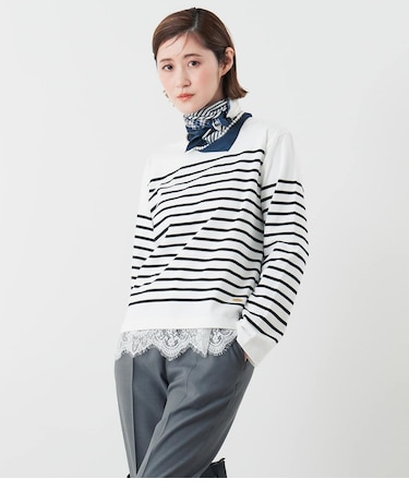 パネルボーダー バスクTシャツ
