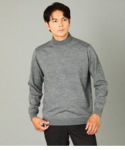 【ウォッシャブル】モックネックニット