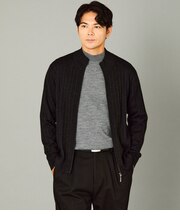 ジップアップ スタンドカーディガン