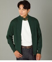 ジップアップ スタンドカーディガン