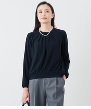 【吸水速乾】強撚ポリエステルスムース フロントタックプルオーバー