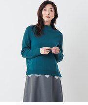 【手洗い可能】ウォッシャブルウール モックネックニット