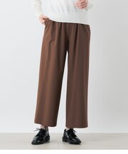 ポリエステルレーヨン ドロストワイドパンツ