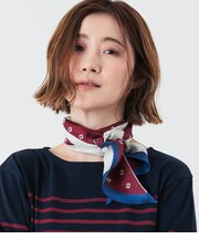 小紋×ドット 剣先スカーフ