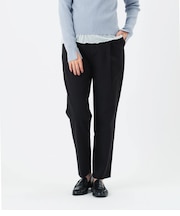 ワンタックチノパンツ レディース コットンレーヨンツイル