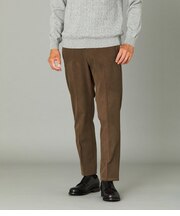 【ウォッシャブル】トリコットコーデュロイ シャーリングパンツ