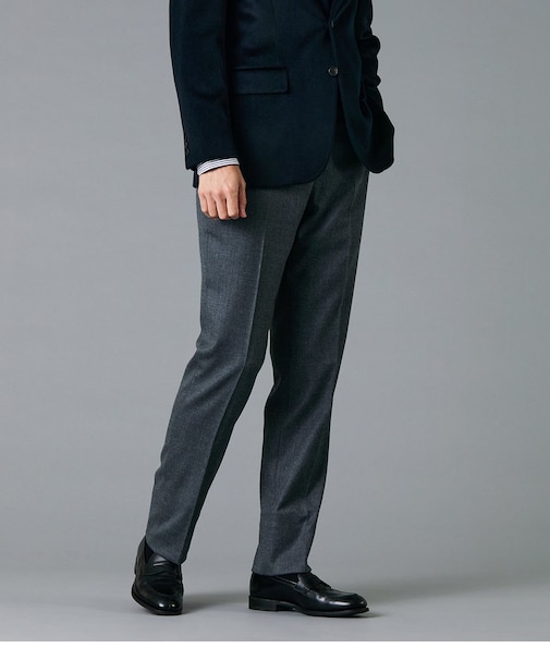 【ストレッチ】SMART MERINO フラノ スラックス