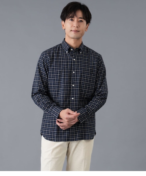 タッターソール 長袖ショートボタンダウンシャツ