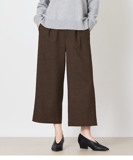 シャークストレッチ ワイドクロップトパンツ