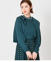 【手洗い可能】キャッシュウール クルーネックカーディガン